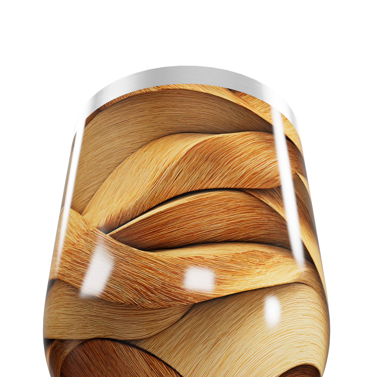 Copo Térmico Slim - Madeira Trançada Inox