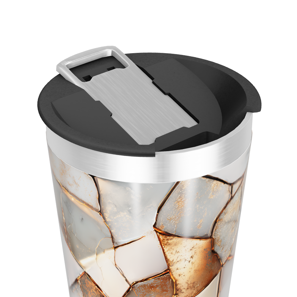 Copo Térmico - Estampa Pedras Cores Neutras