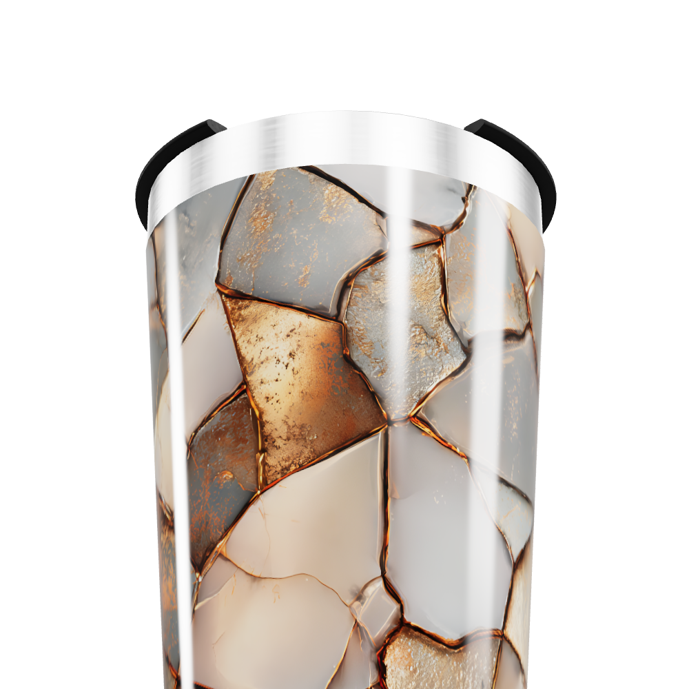 Copo Térmico - Estampa Pedras Cores Neutras