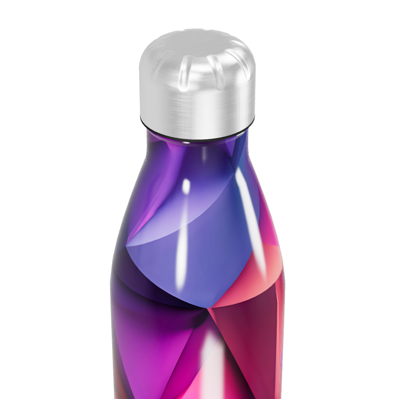 Garrafa Inox - Estampa Geométrica Colorida