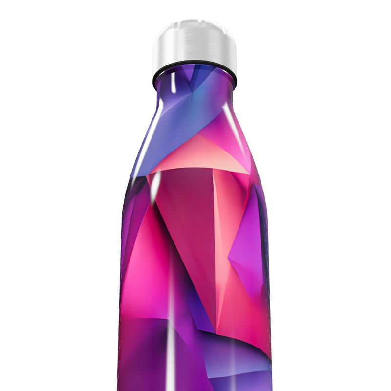 Garrafa Inox - Estampa Geométrica Colorida