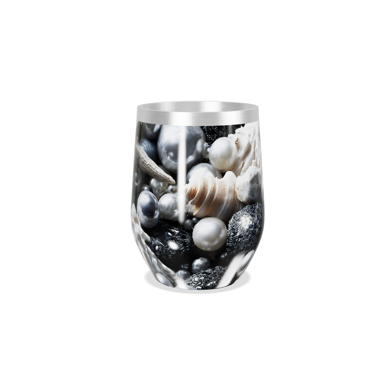 Copo Térmico Slim - Estampa Conchas e Pérolas