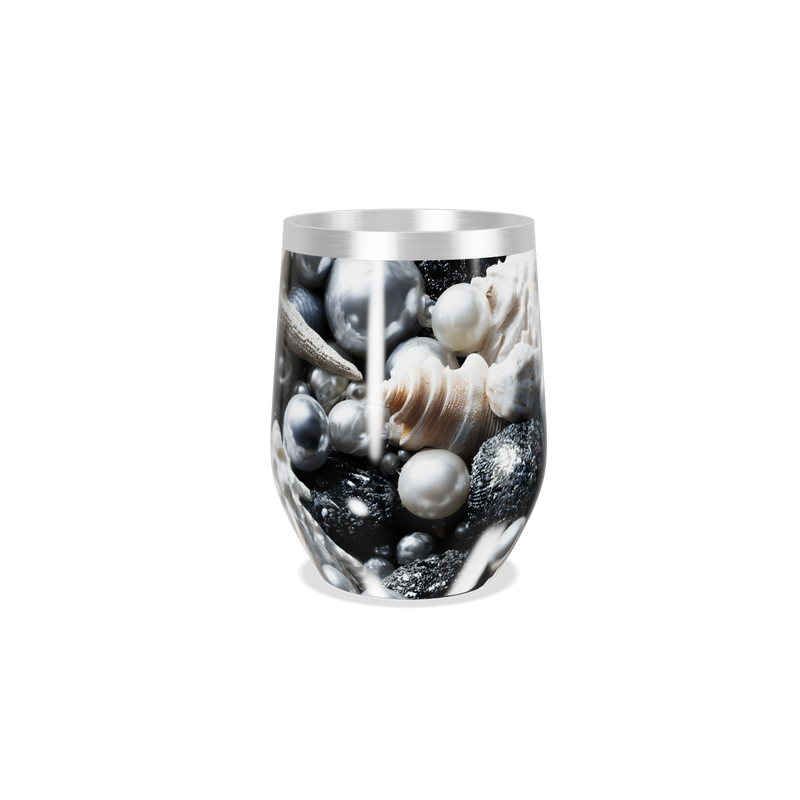 Copo Térmico Slim - Estampa Conchas e Pérolas