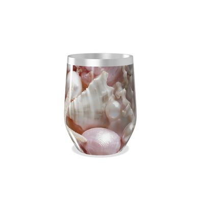 Copo Térmico Slim - Estampa Conchas Rosa