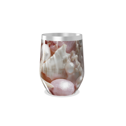 Copo Térmico Slim - Estampa Conchas Rosa