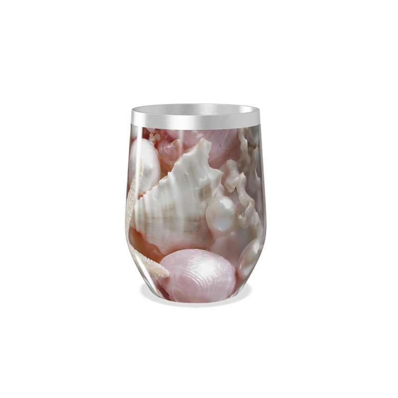 Copo Térmico Slim - Estampa Conchas Rosa