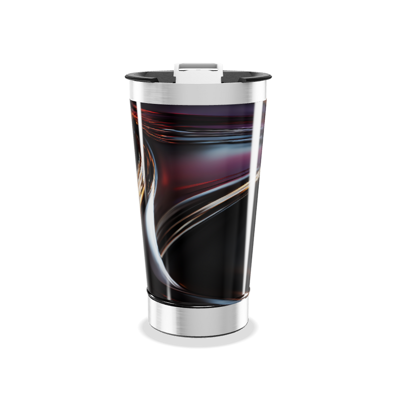 Copo Térmico - Preto com Design Fluido