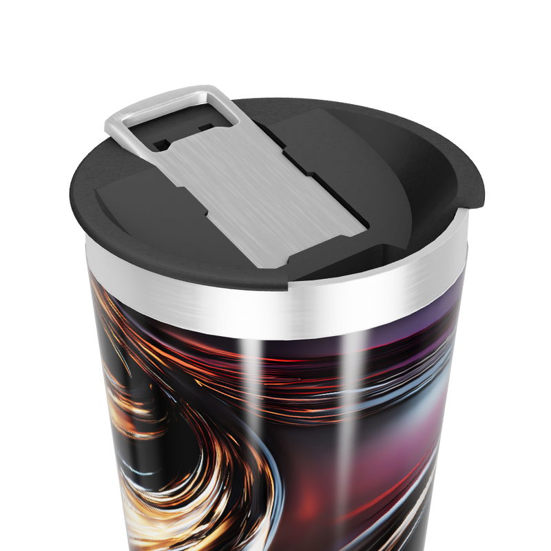 Copo Térmico - Preto com Design Fluido