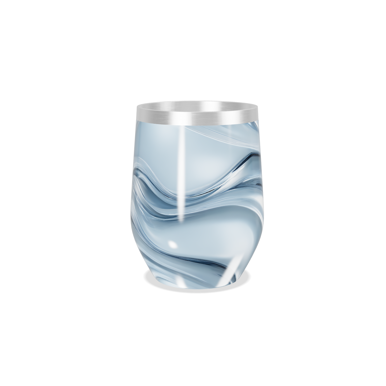 Copo Térmico Slim - Azul com Ondas