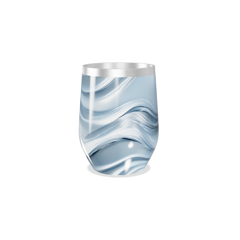 Copo Térmico Slim - Azul com Ondas