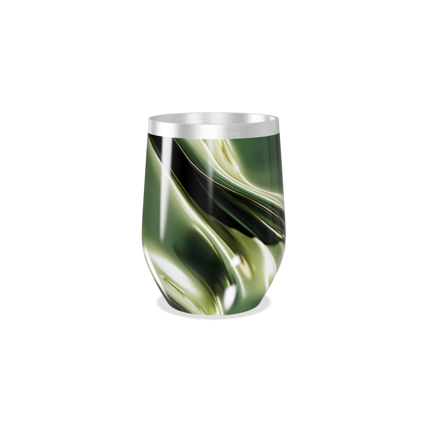 Copo Térmico Slim - Verde Marmorizado Inox