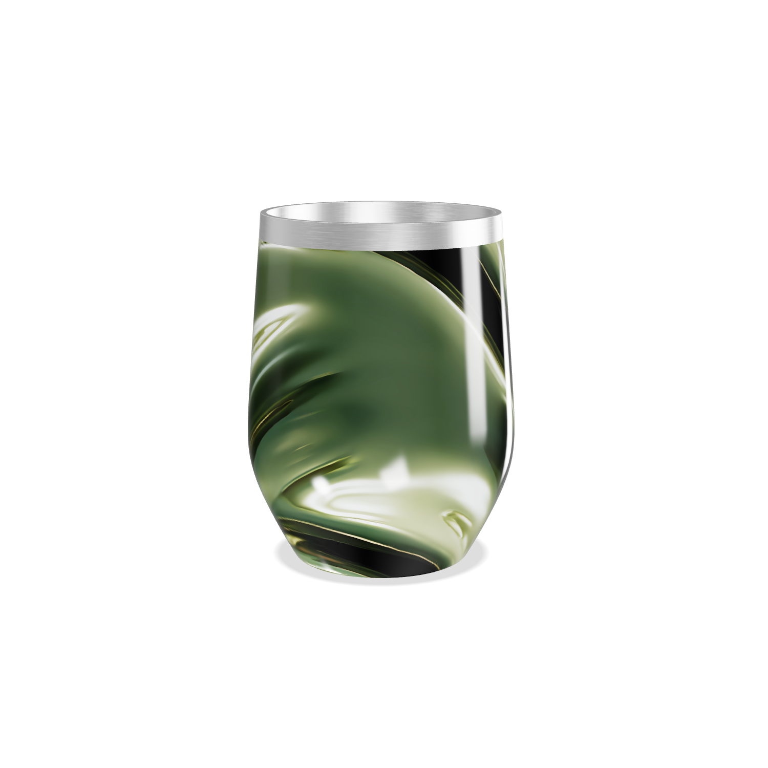 Copo Térmico Slim - Verde Marmorizado Inox