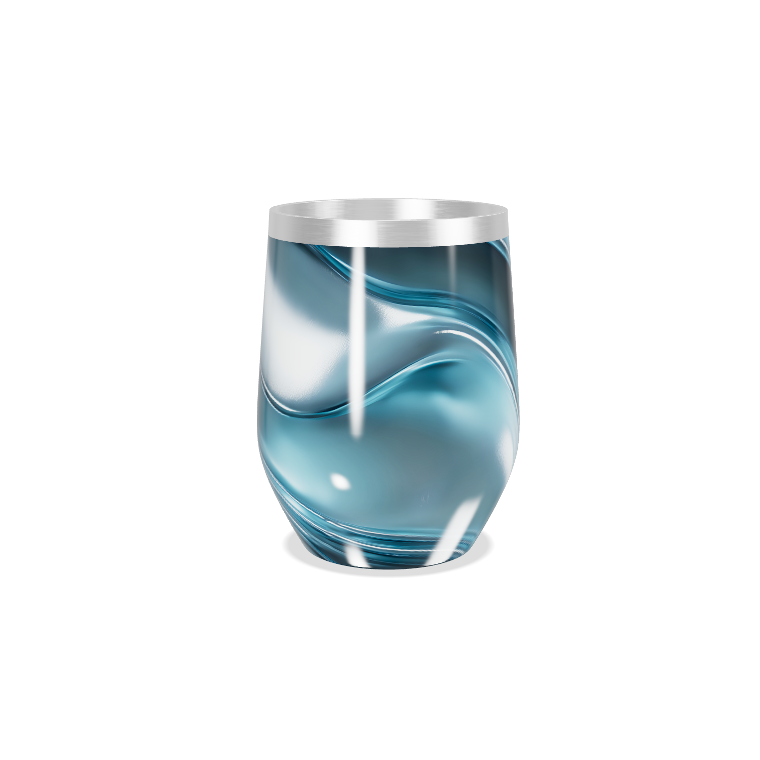 Copo Térmico Slim - Azul Mármore Inox