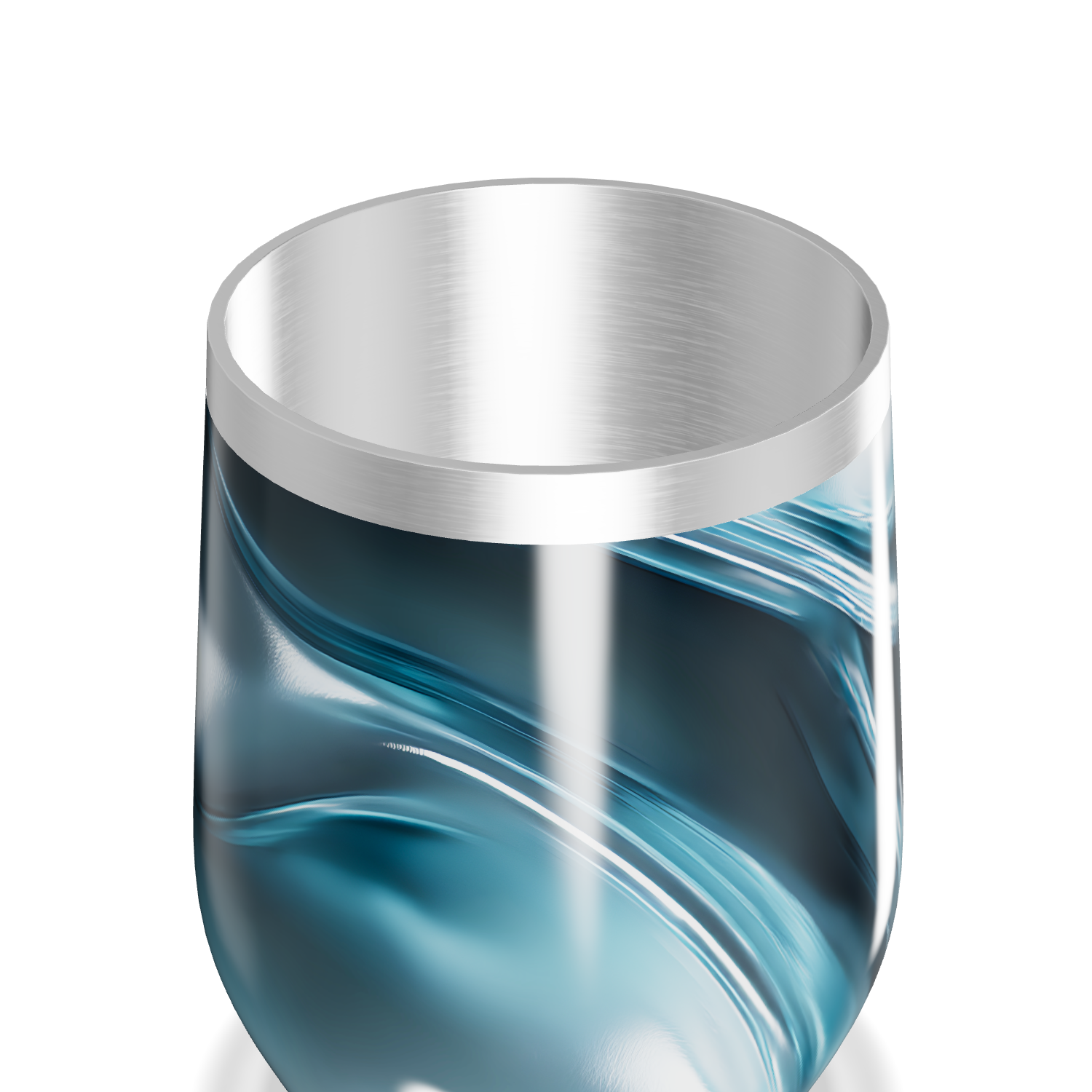 Copo Térmico Slim - Azul Mármore Inox