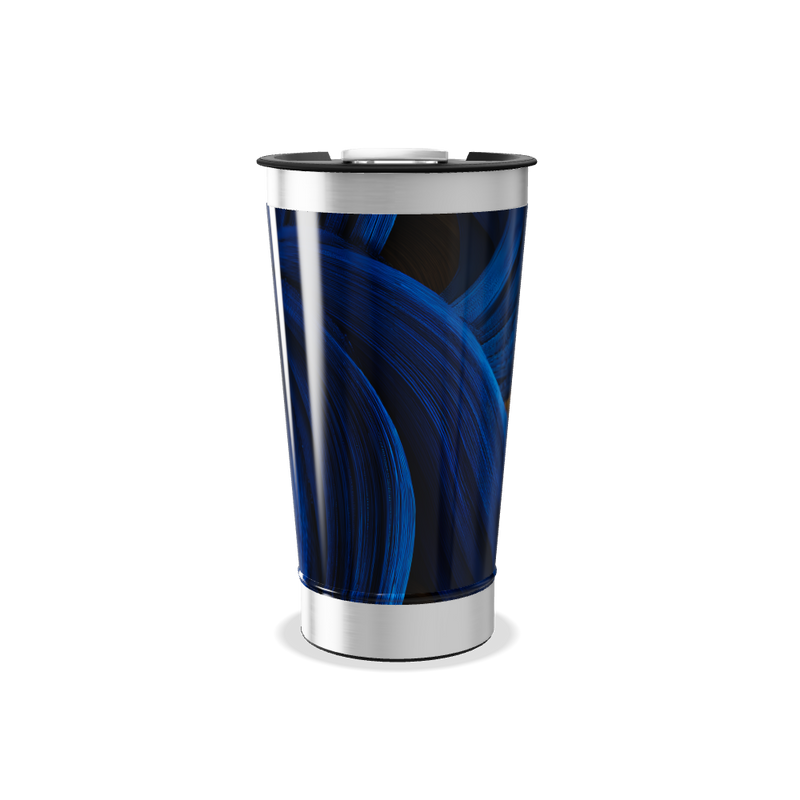 Copo Térmico - Design Azul e Amarelo