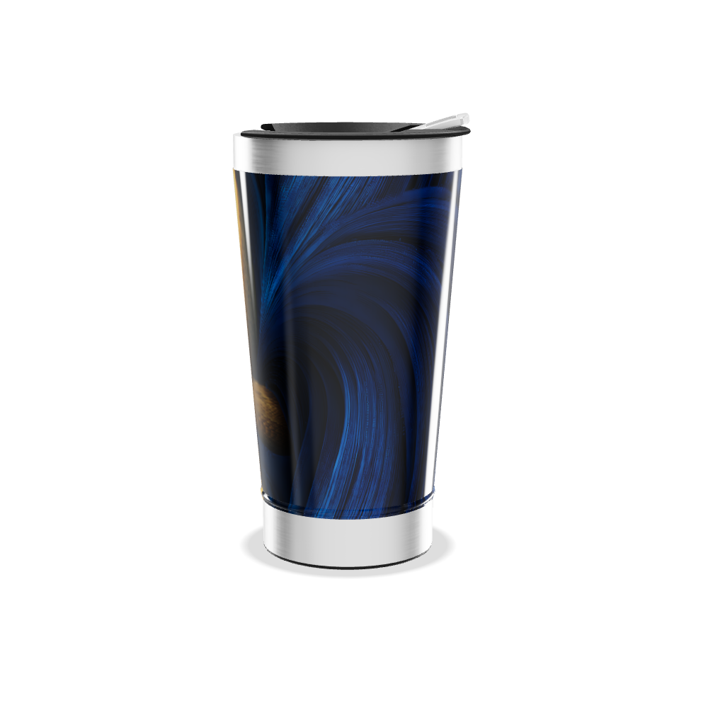 Copo Térmico - Design Azul e Amarelo