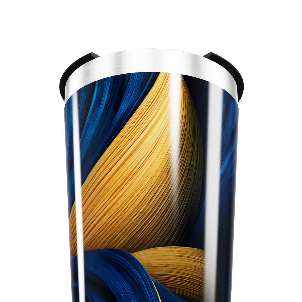 Copo Térmico - Design Azul e Amarelo