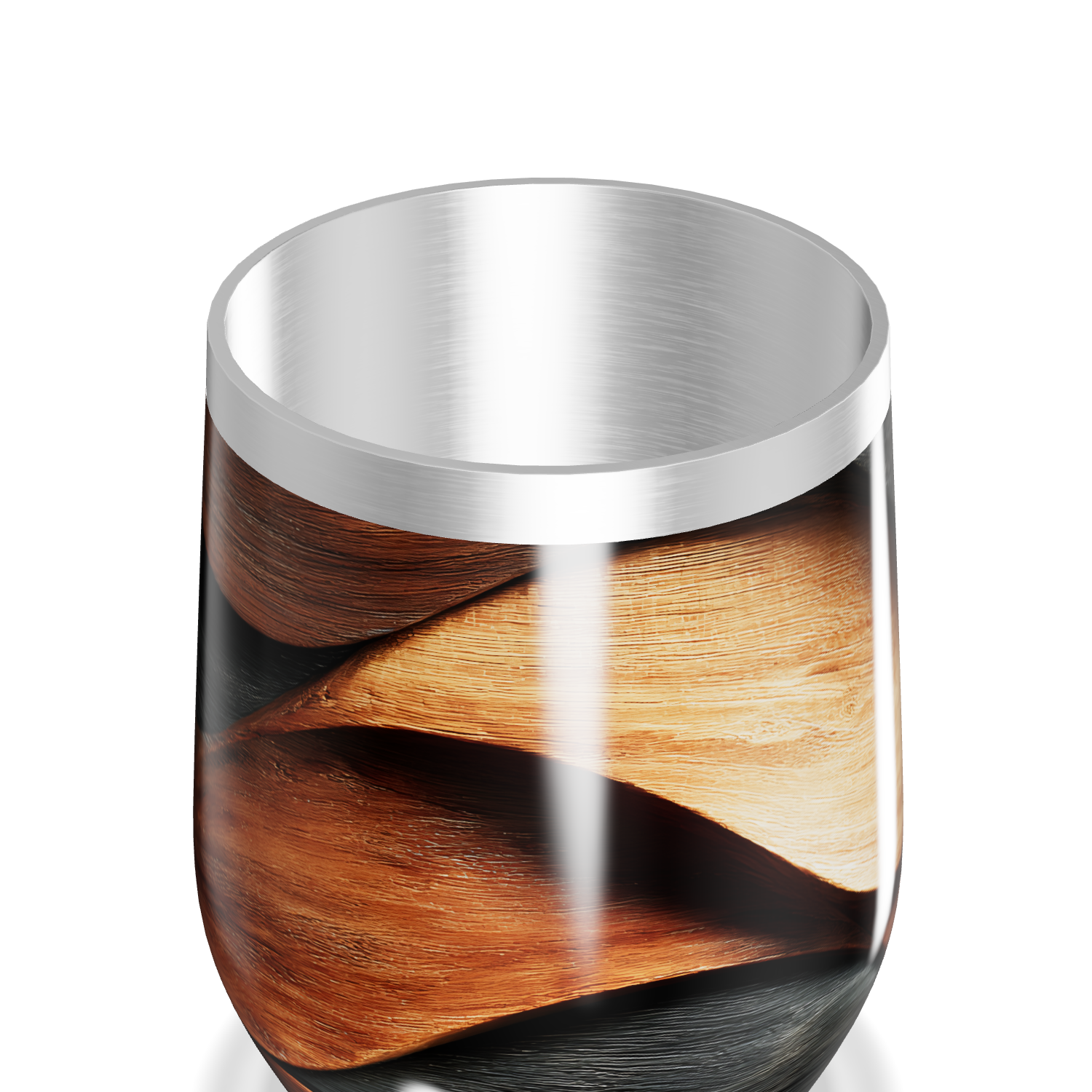 Copo Térmico Slim - Efeito Madeira Colorida