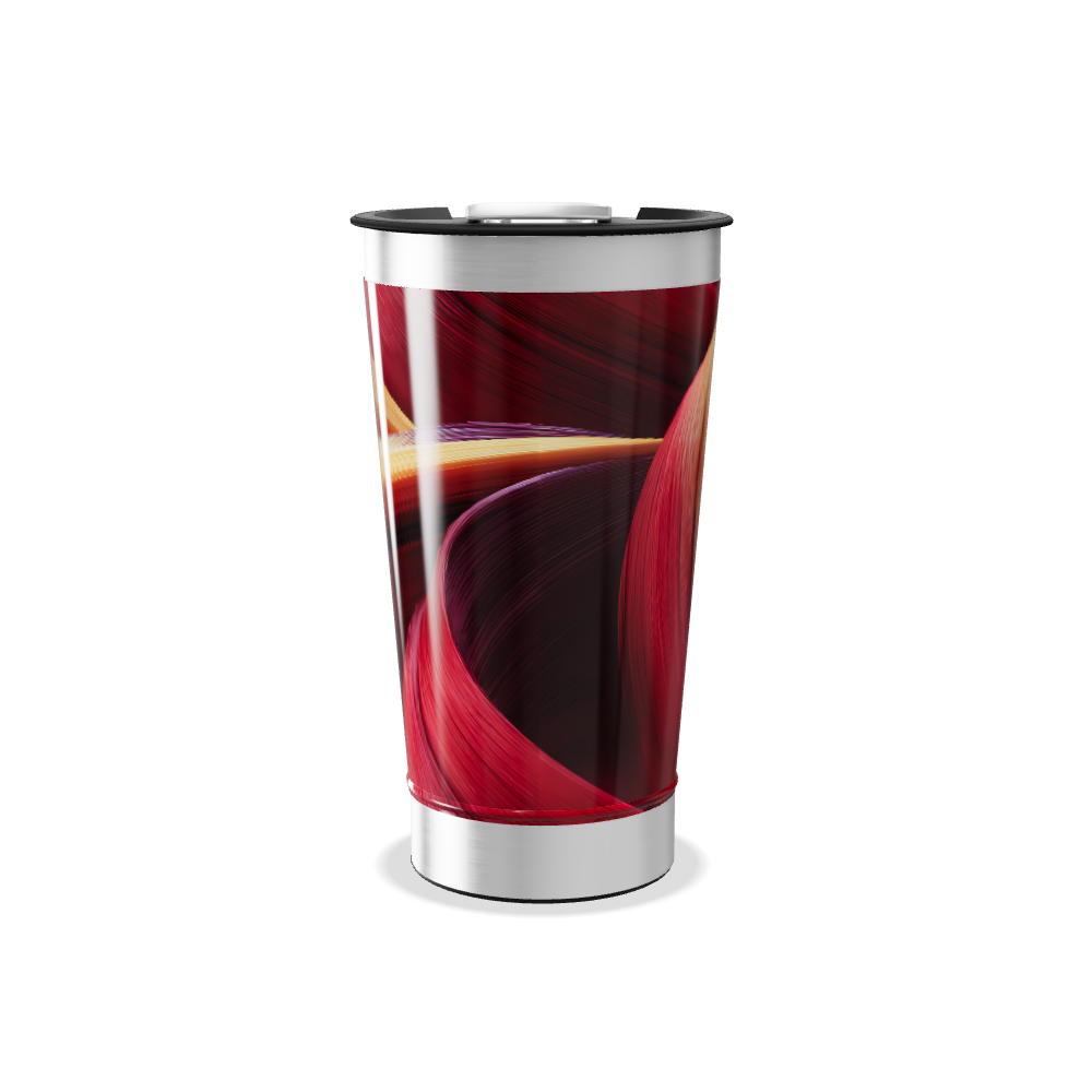 Copo Térmico - Design Abstrato Aço Inox