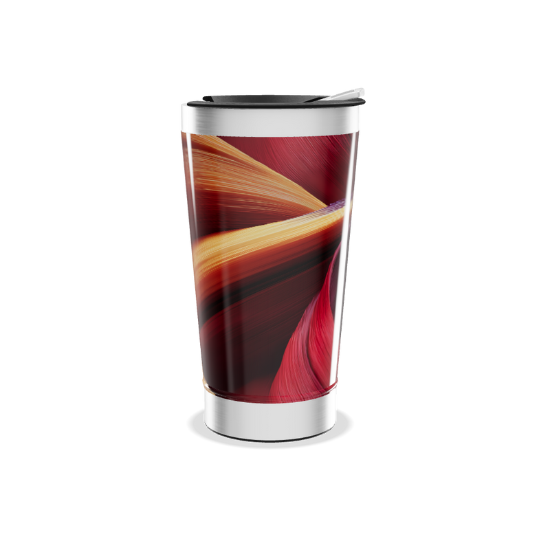 Copo Térmico - Design Abstrato Aço Inox