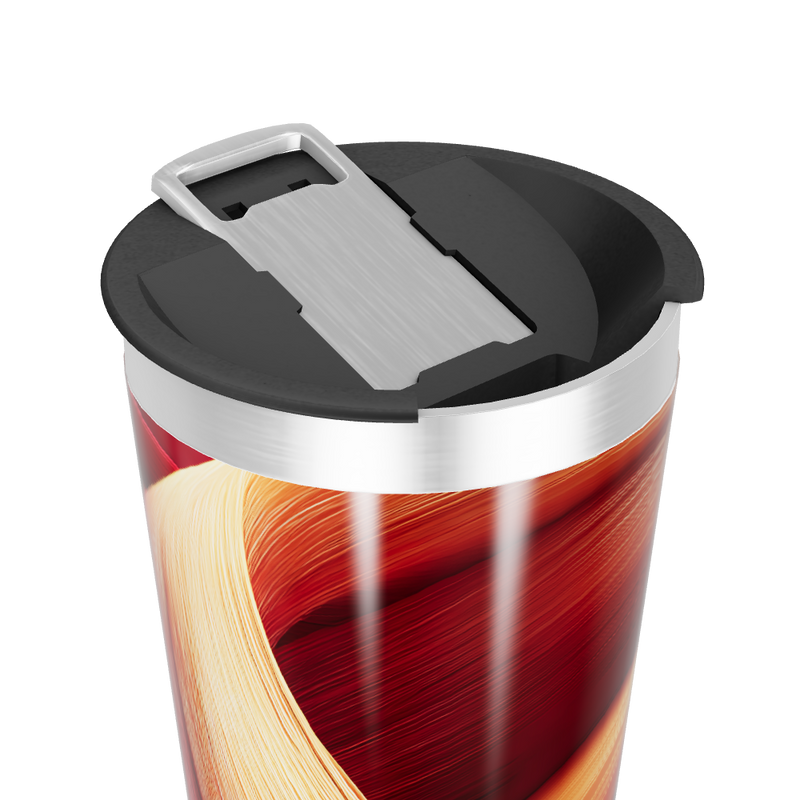 Copo Térmico - Design Abstrato Aço Inox