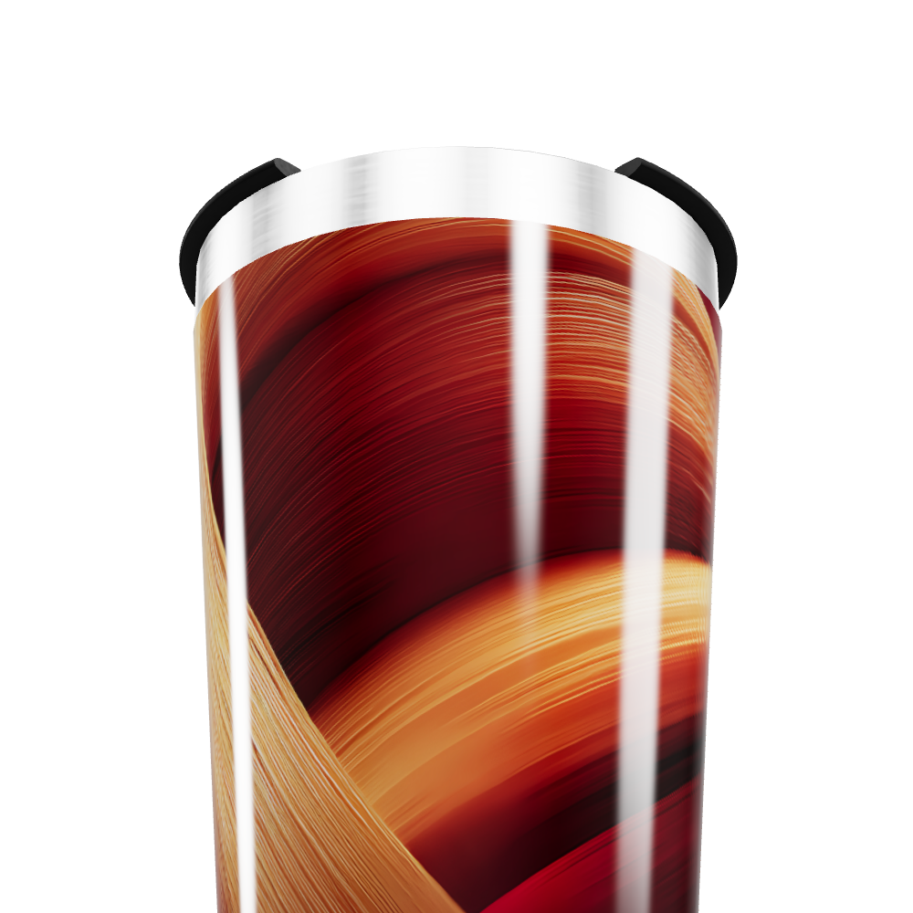 Copo Térmico - Design Abstrato Aço Inox