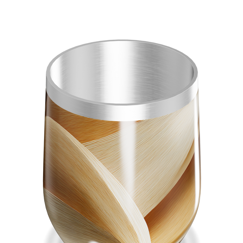 Copo Térmico Slim - Estampa Abstrata Bege