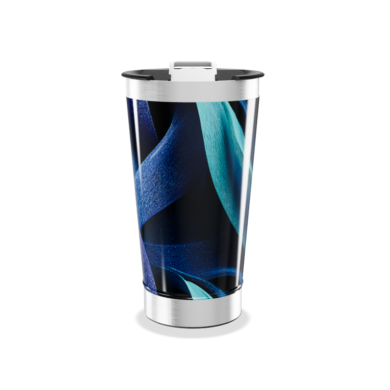 Copo Térmico - Azul Preto Abstrato