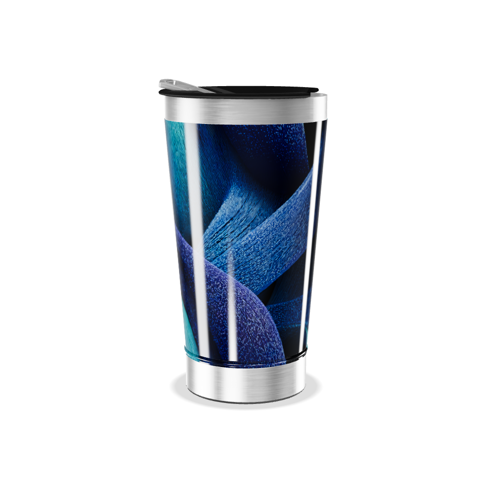 Copo Térmico - Azul Preto Abstrato