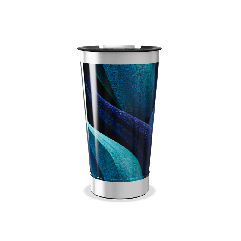 Copo Térmico - Azul Preto Abstrato