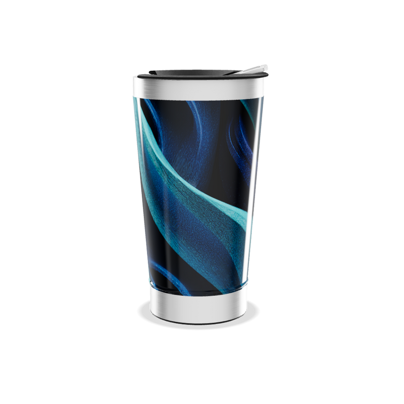 Copo Térmico - Azul Preto Abstrato