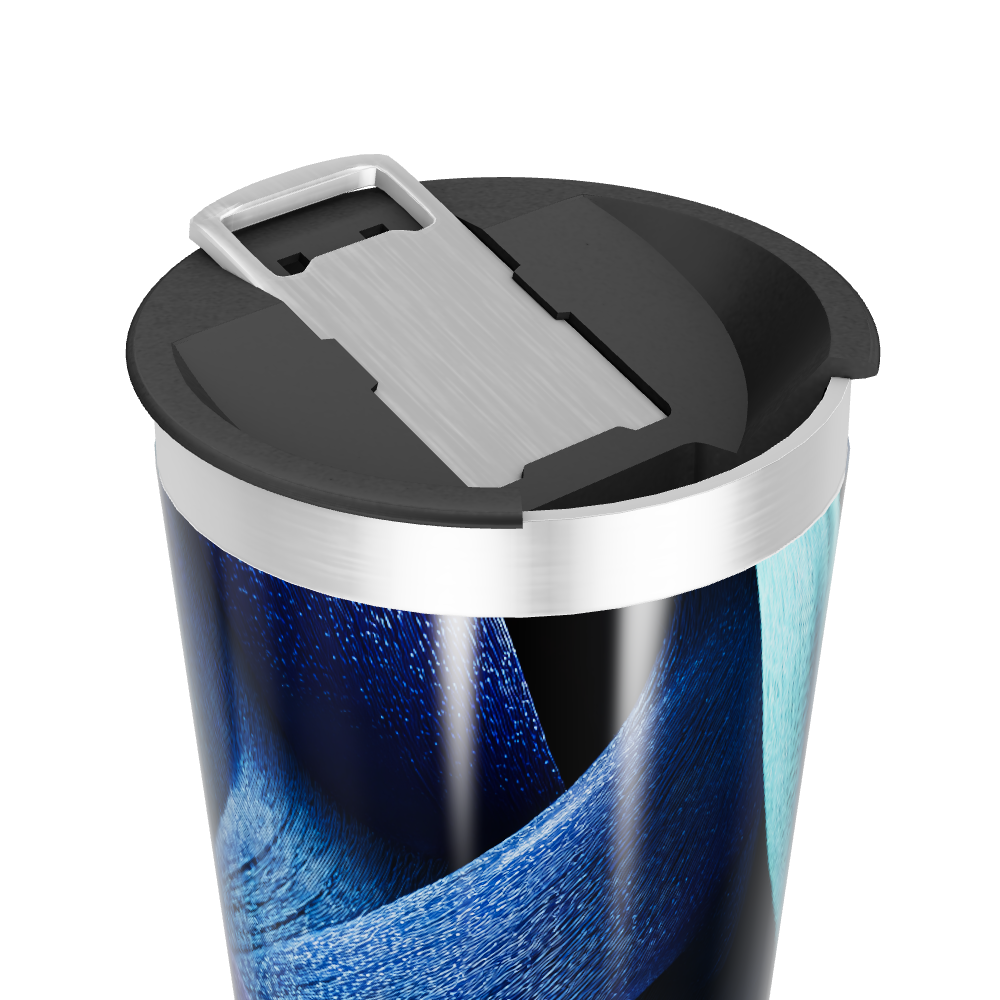 Copo Térmico - Azul Preto Abstrato