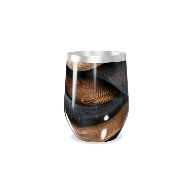 Copo Térmico Slim - Preto com Estampa Ondulada