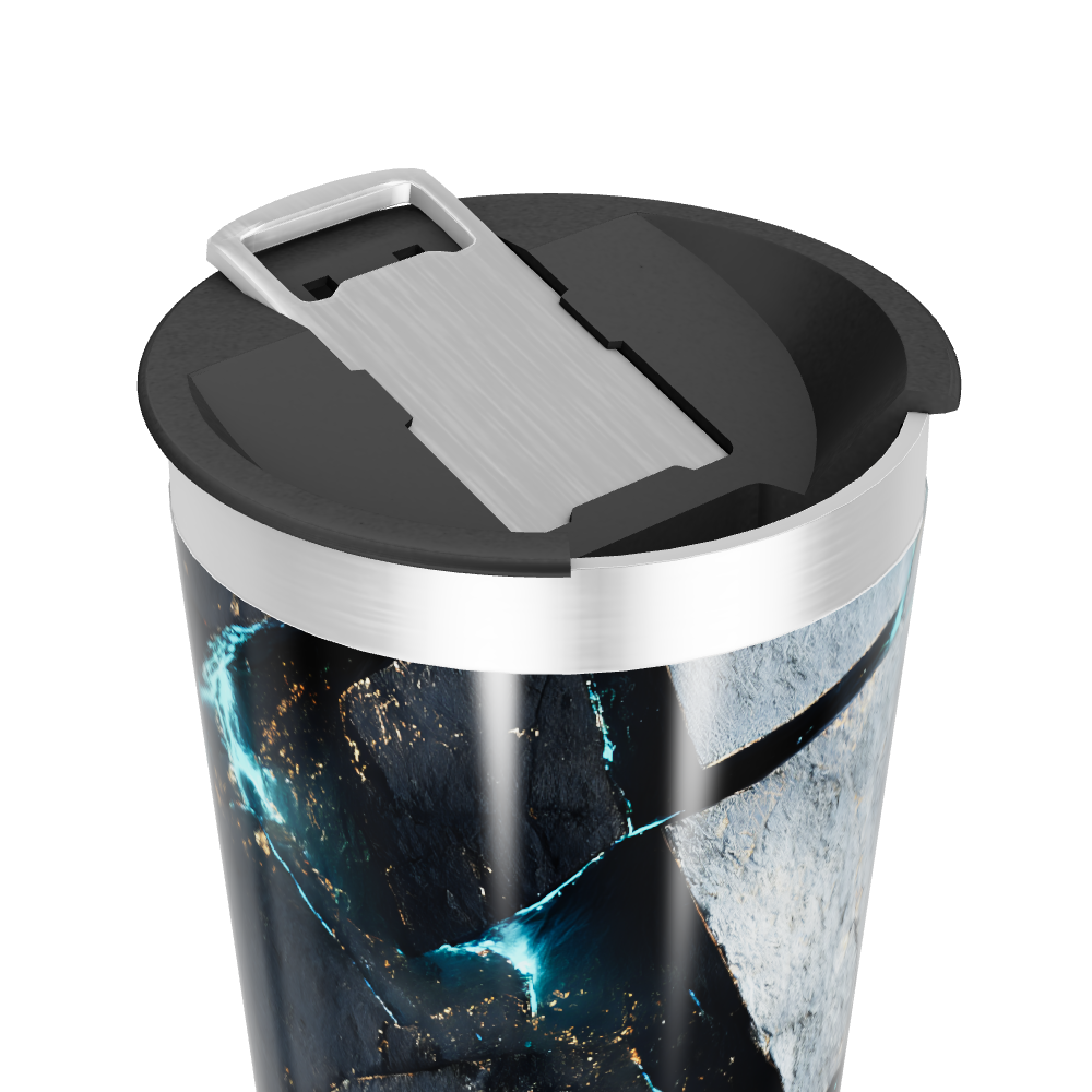 Copo Térmico - Estampa Mármore Azul