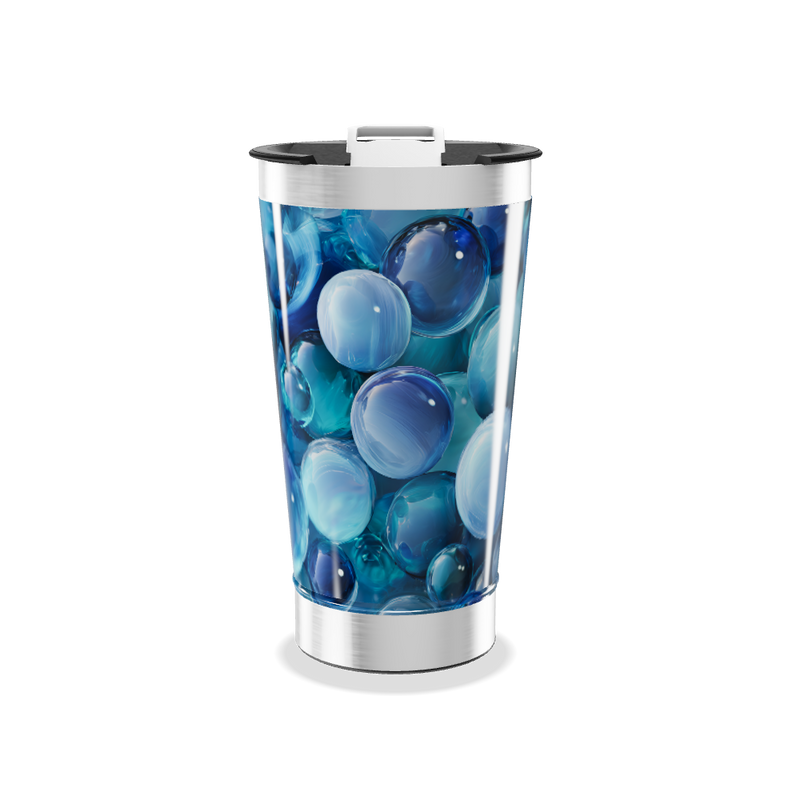 Copo Térmico - Azul com Bolhas