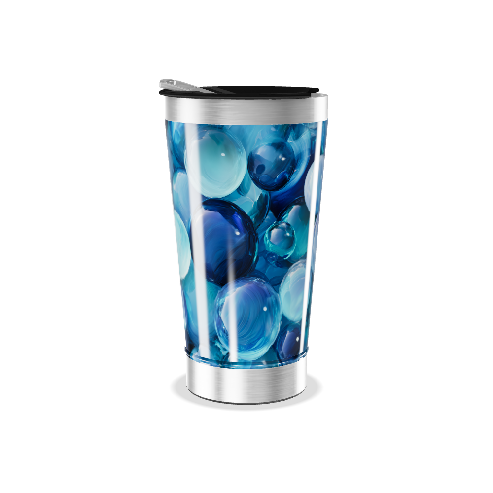 Copo Térmico - Azul com Bolhas