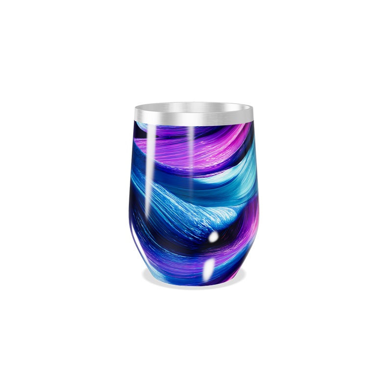 Copo Térmico Slim - Azul Rosa Abstrato