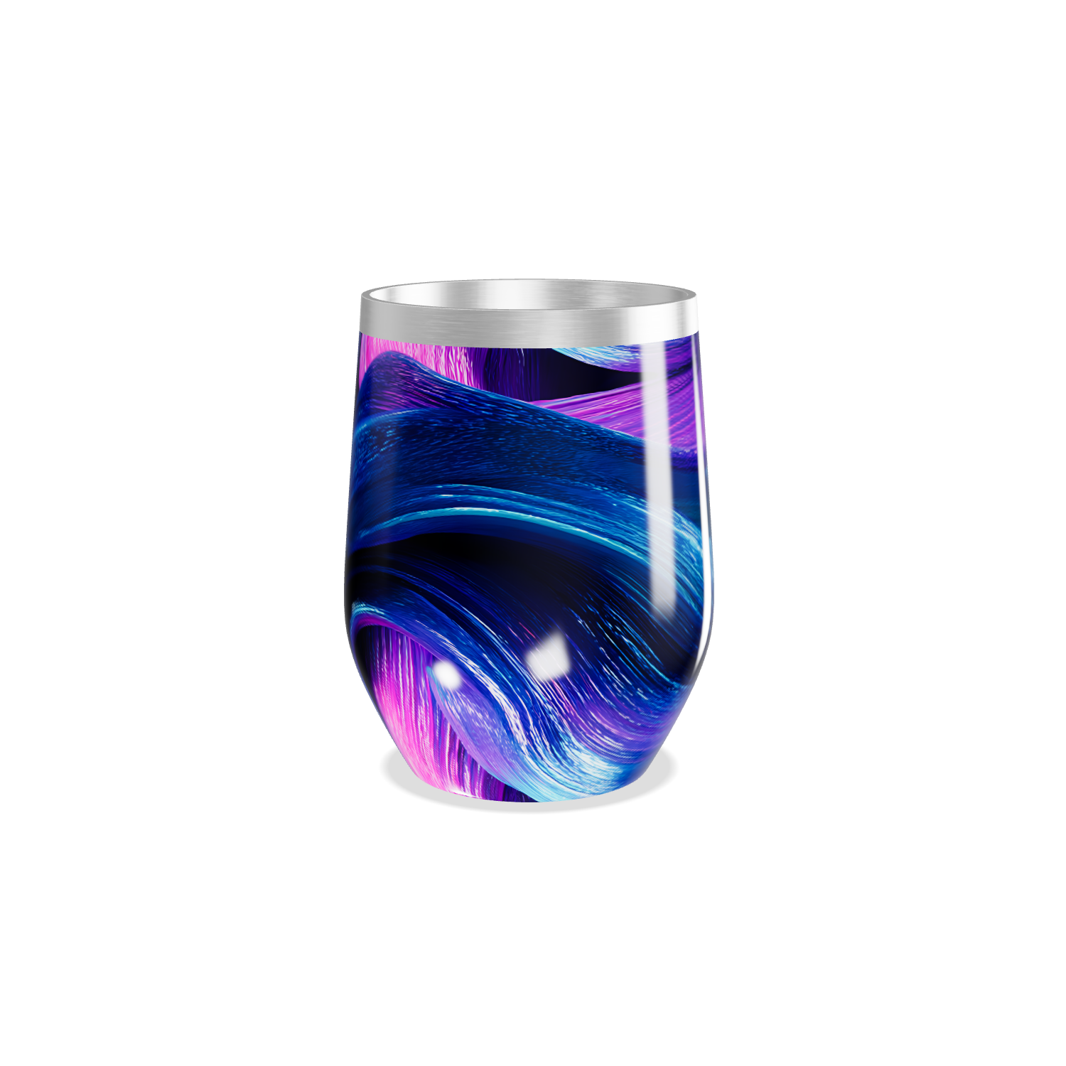 Copo Térmico Slim - Azul Rosa Abstrato