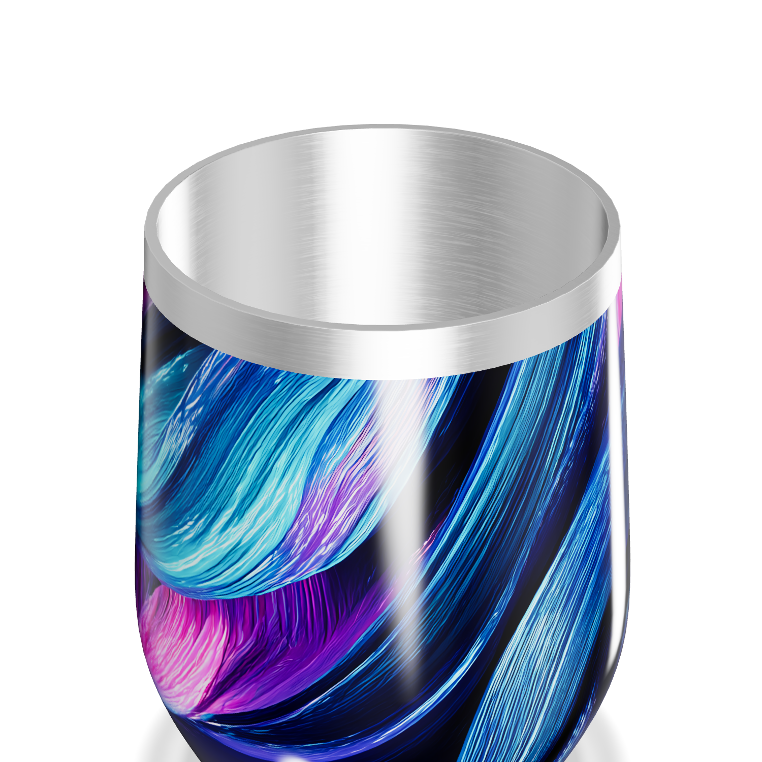 Copo Térmico Slim - Azul Rosa Abstrato