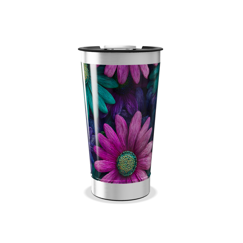 Copo Térmico - Flores Coloridas Aço Inox
