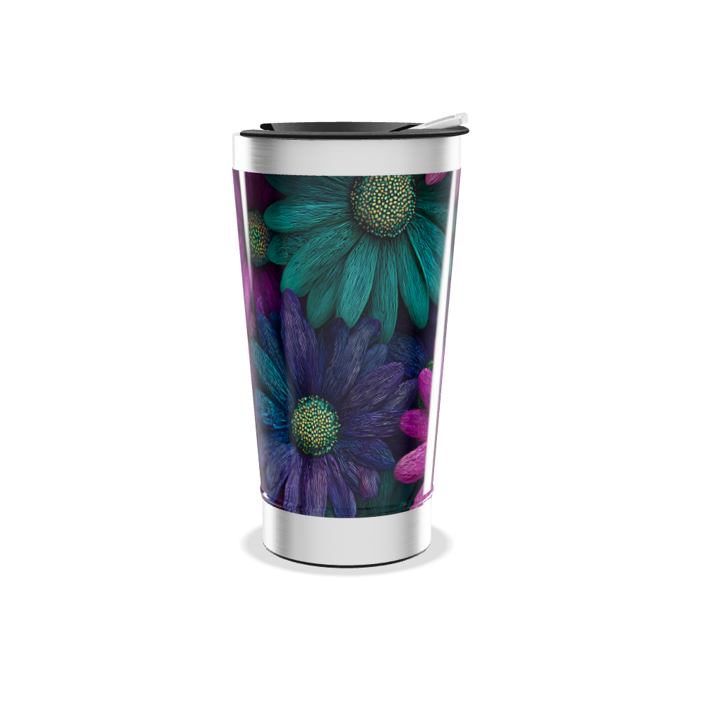 Copo Térmico - Flores Coloridas Aço Inox