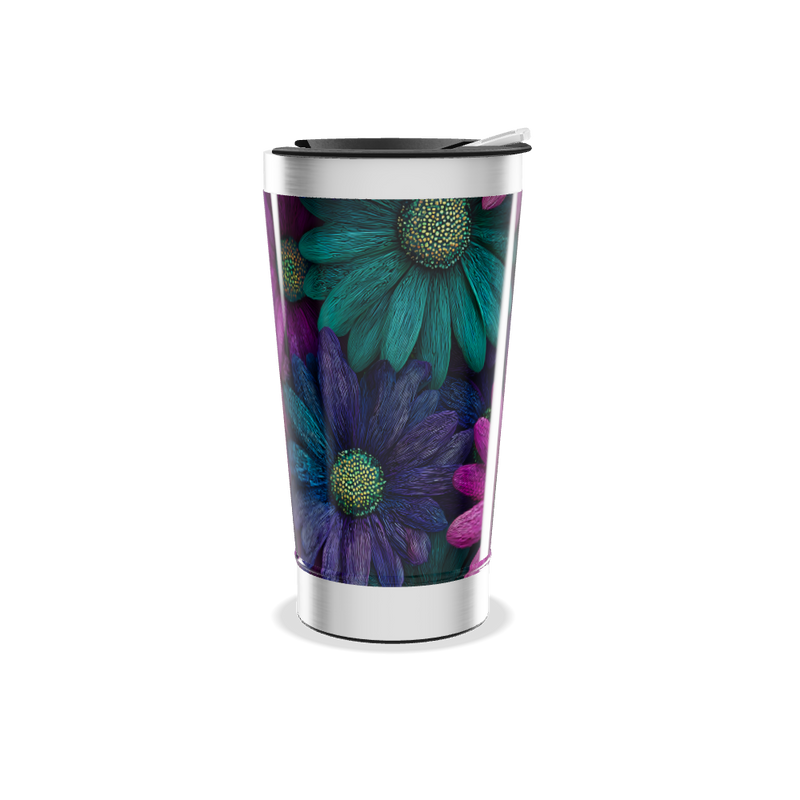 Copo Térmico - Flores Coloridas Aço Inox