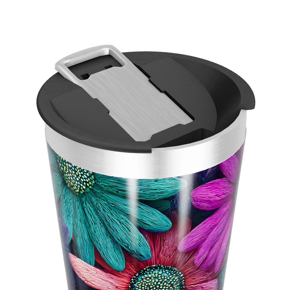 Copo Térmico - Flores Coloridas Aço Inox