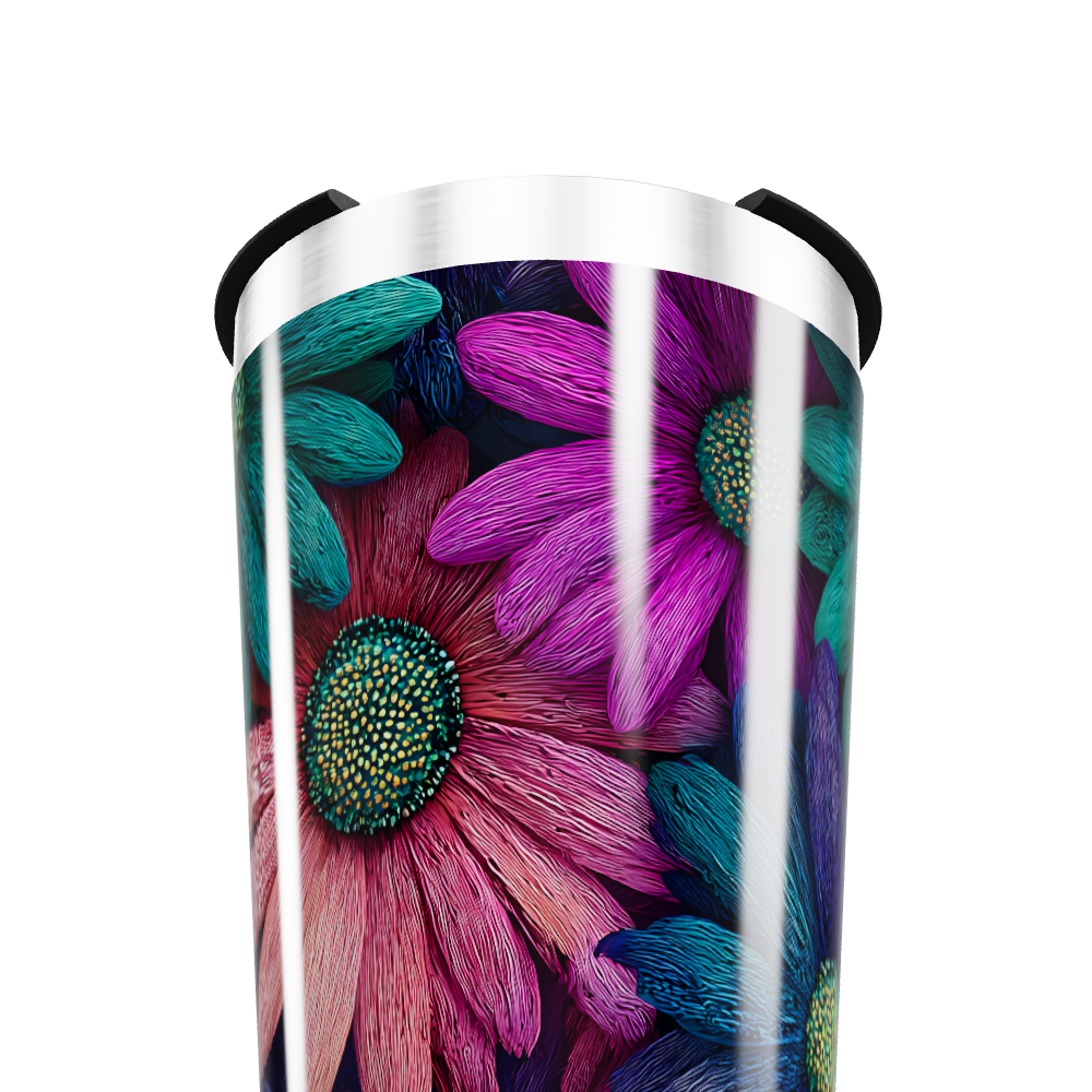 Copo Térmico - Flores Coloridas Aço Inox