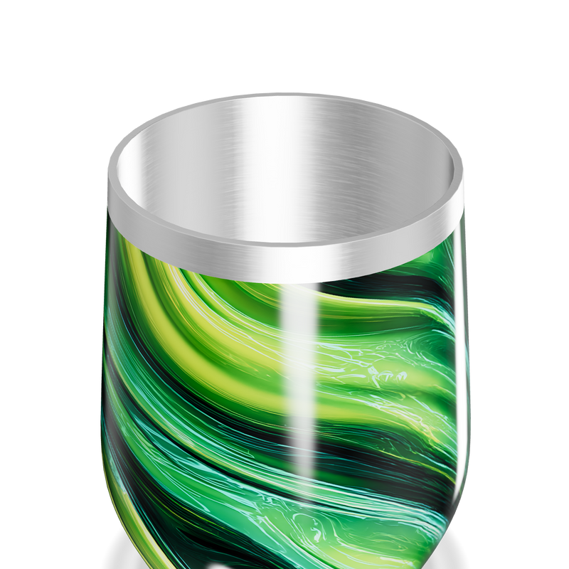 Copo Térmico Slim - Verde Marmorizado Aço Inox