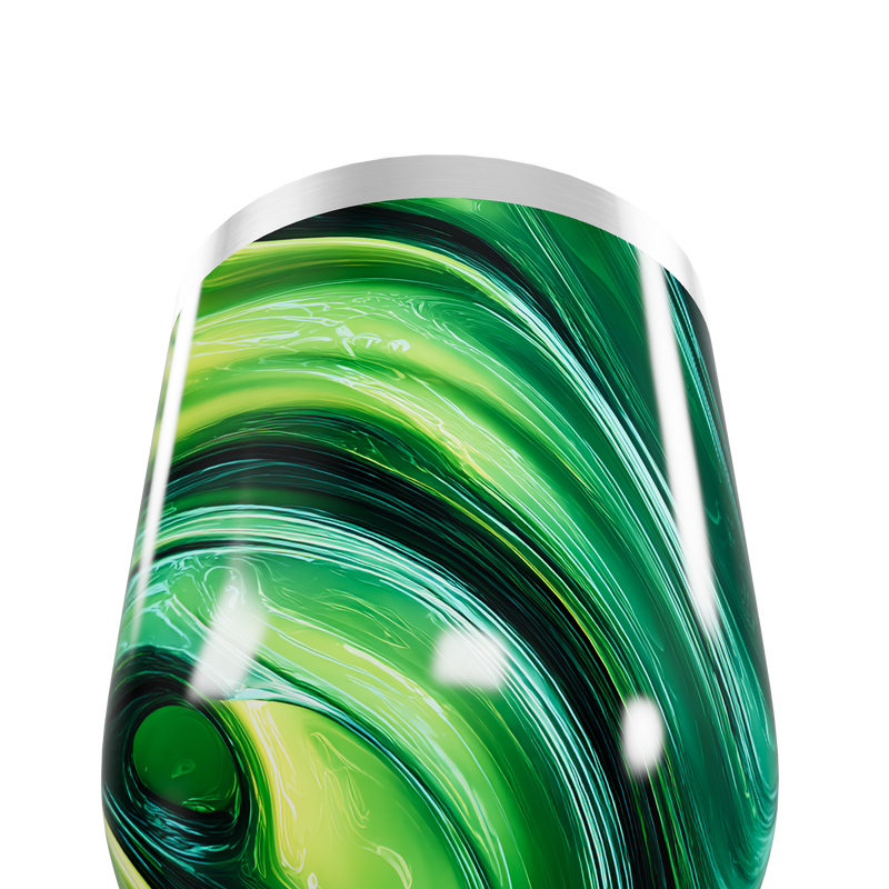 Copo Térmico Slim - Verde Marmorizado Aço Inox