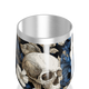 Copo Térmico Slim Caveira Floral aço inox azul