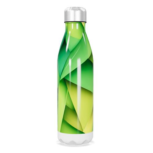 Garrafa Inox Verde - Estampa Geométrica