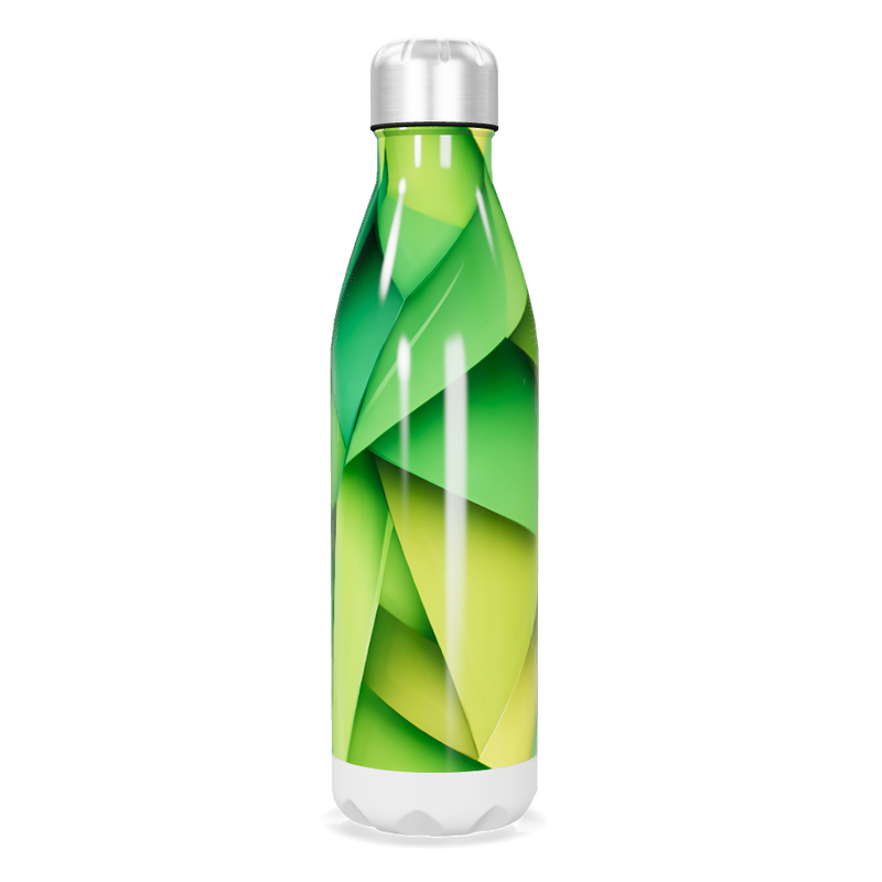 Garrafa Inox Verde - Estampa Geométrica