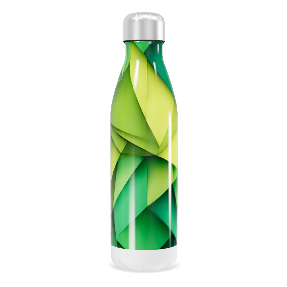 Garrafa Inox Verde - Estampa Geométrica